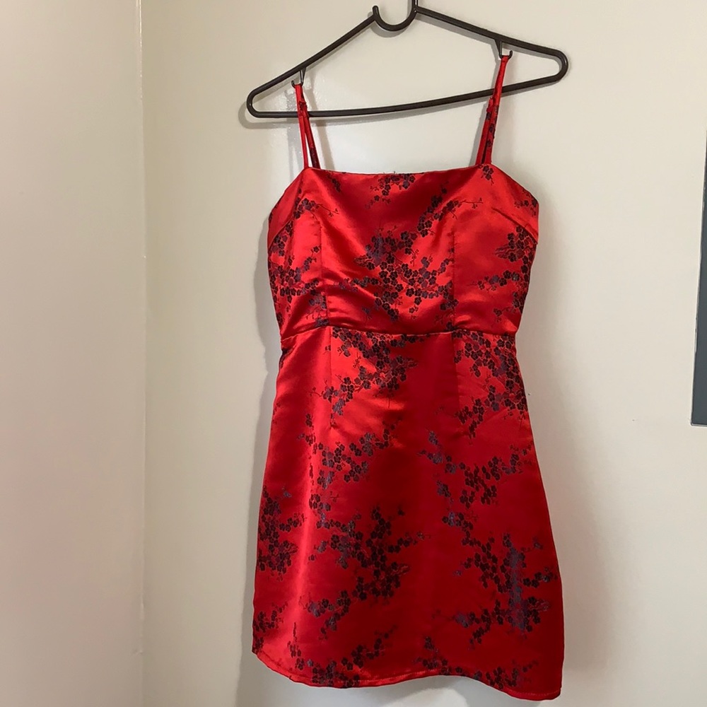 Red oriental inspired dress